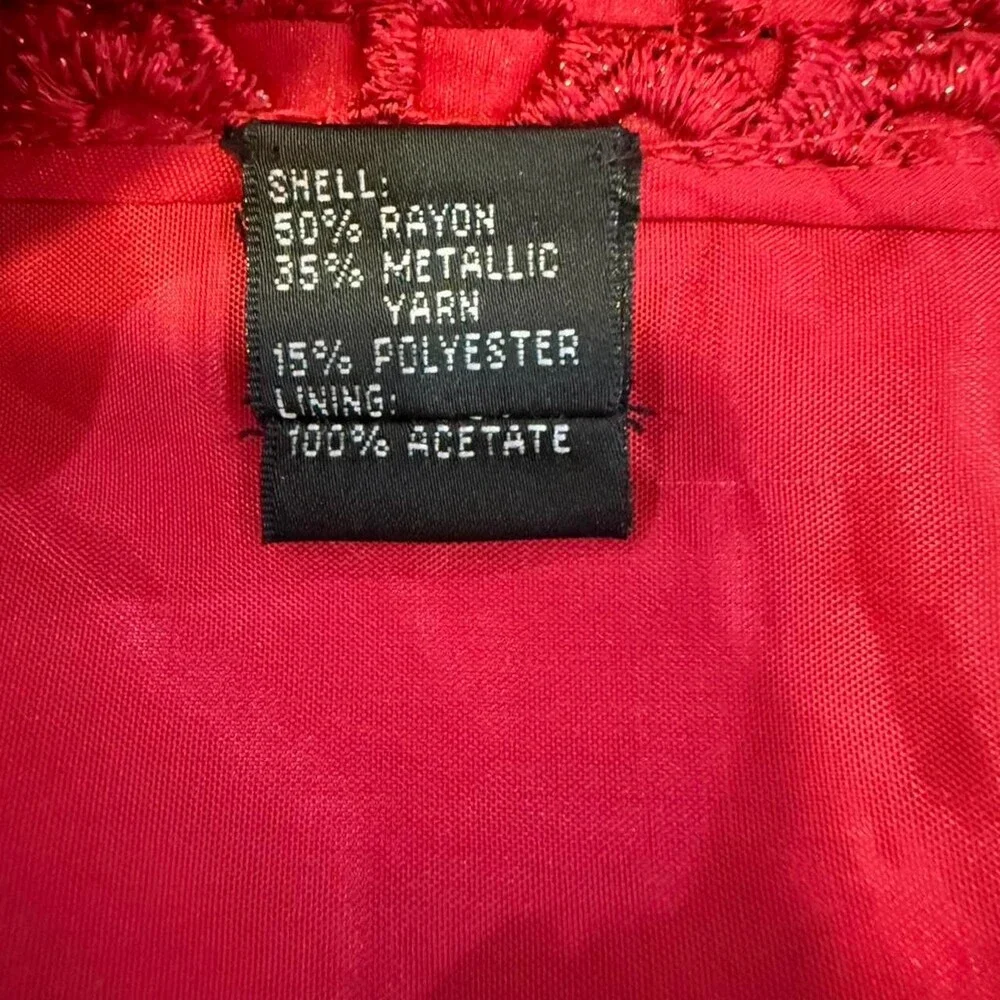 Carmen Marc Valvo Women's Red Crop Top - Picture 7 of 7